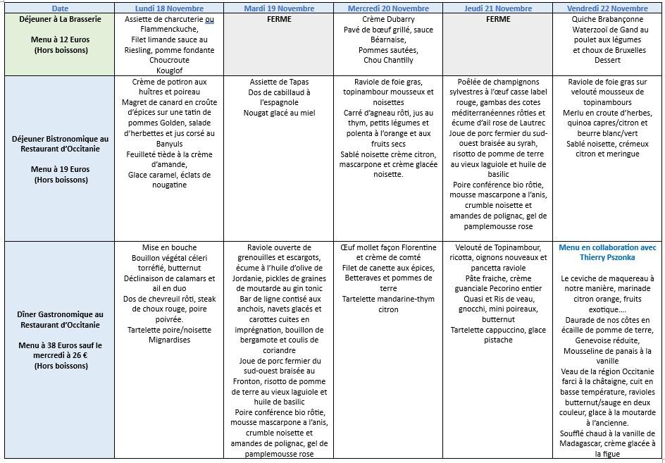 7 menu 18 novembre 2